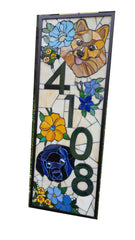 Custom House Number Plaque with Decorative Elements