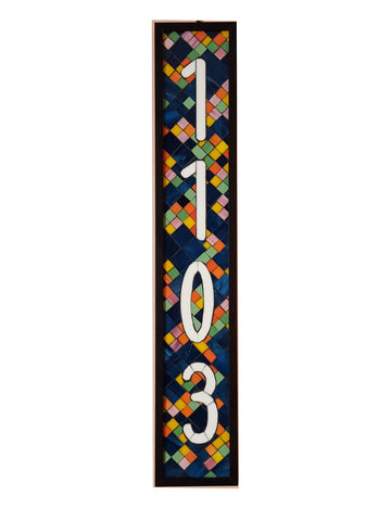 Custom Stained Glass Mosaic House Number Plaque