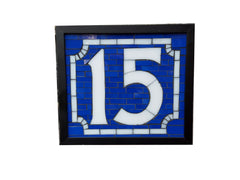 Custom 2 Digit House Number Plaque Stained Glass Mosaic