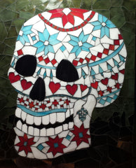 Stained Glass Mosaic Nordic Sweater Sugar Skull
