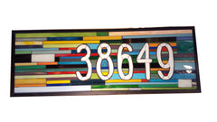 A House Number Plaque Stained Glass Mosaic