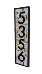 Custom House Stained Glass Mosaic Number Plaque