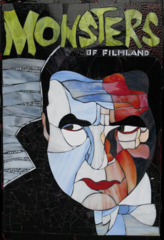 Bela Lugosi Monsters Magazine Cover in Art Glass Mosaic